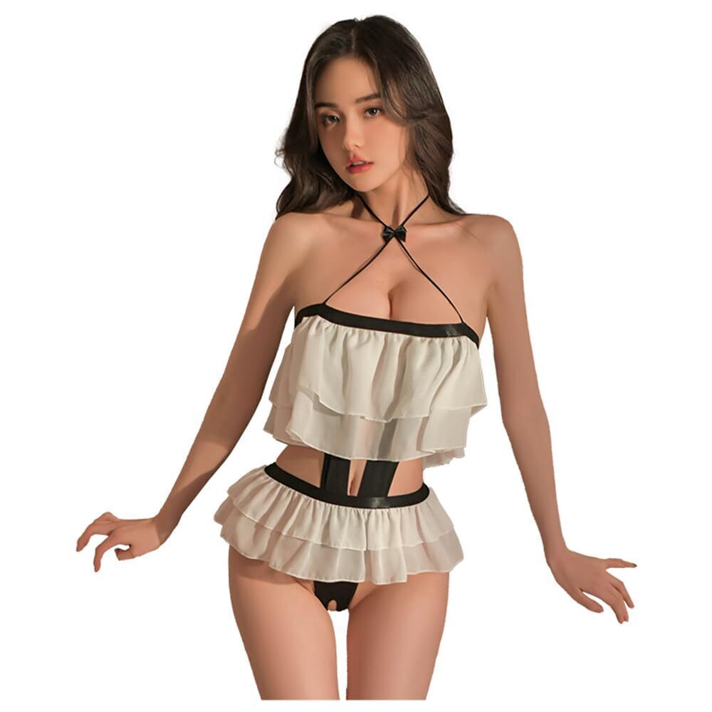 4889 Japanese Sexy Maid Outfit Anime Cosplay Costume Sweet Apron Fancy